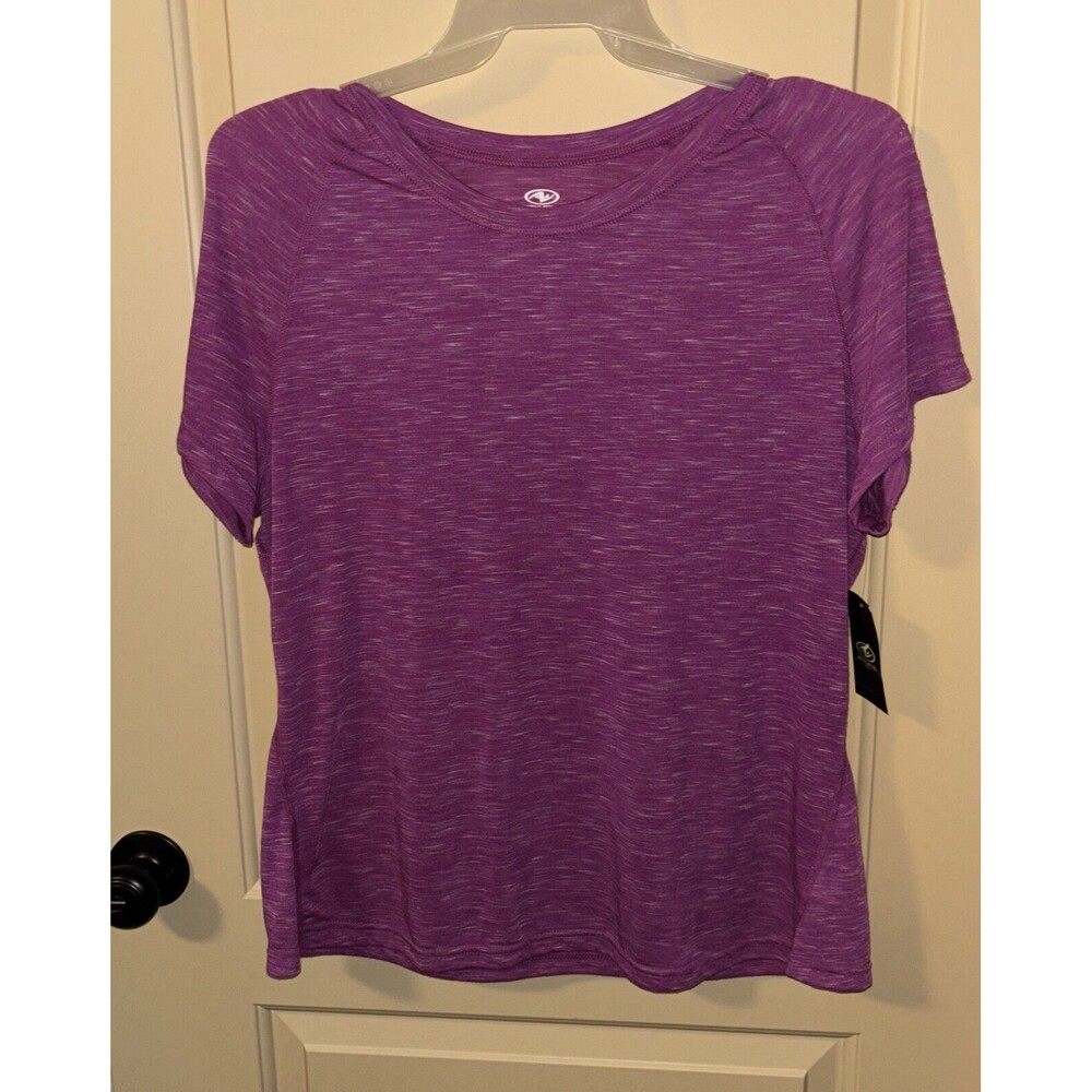 Athletic Works Purple Heather Short Sleeve Pull over Shirt Size XXL 20 NWT